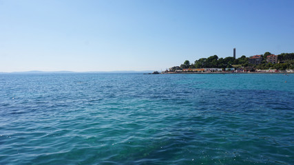Naklejka premium beach promenade in split in croatia