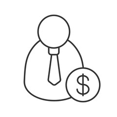 Staff hiring linear icon