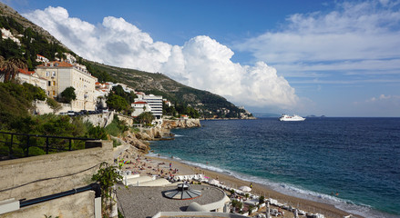 amazing natural beach in croatian town dubrovnik © chriss73