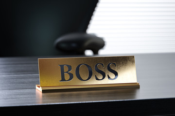 Nameplate with Boss text - 178670895