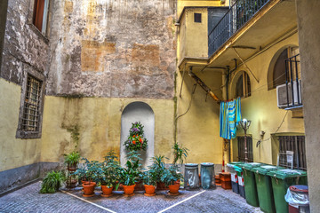 Picturesque courtyard in Rome