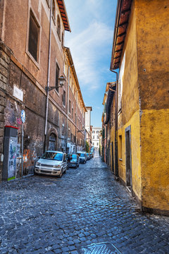 Narrow street in Trastevere