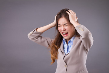 business woman with headache problem