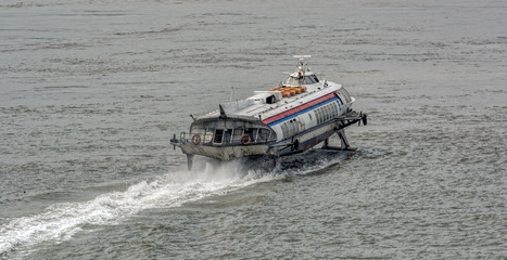 Hydrofoil going on Saigon River