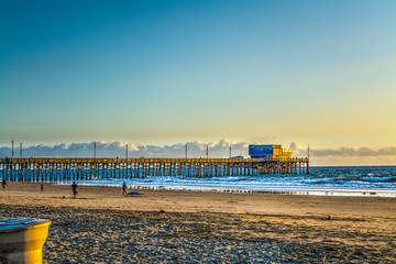 Newport Beach pier at sunset