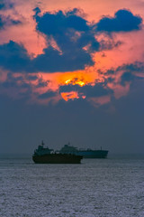 Incredible sunset over sea