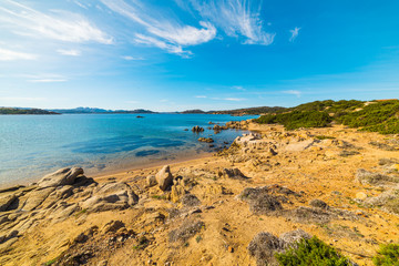 Rocky shore in Caprera island