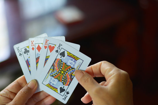 Four king slave poker card.