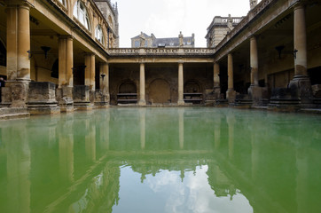 Naklejka premium Roman Baths ancient spa, Bath, England