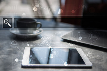 Empty Search bar. Web site, URL. Business, internet and technology concept.