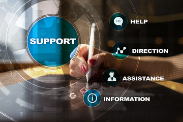 Technical support. Customer help. Business and technology concept.