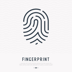 Fingerprint thin line icon. Modern vector illustration of password identity.