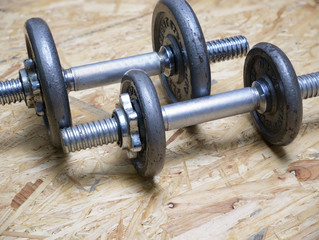 solid metal dumbbells
