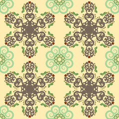 Seamless abstract floral pattern,mandala pattern