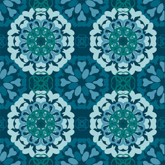 Seamless abstract floral pattern,mandala pattern