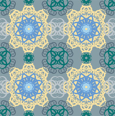 Seamless abstract floral pattern,mandala pattern