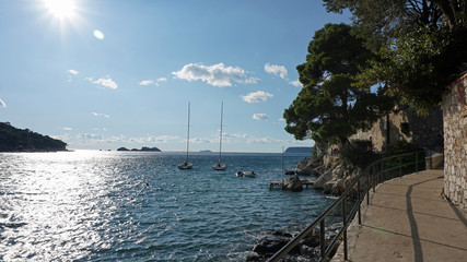 amazing natural beach in croatian town dubrovnik