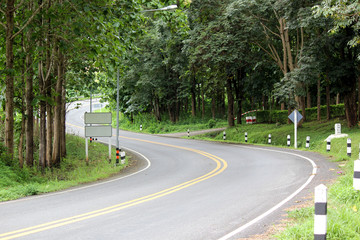 curves road in countryside