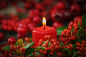 Red Christmas candles