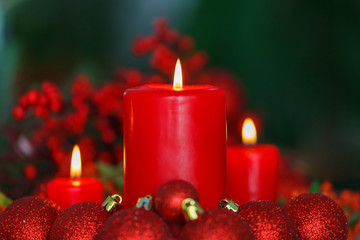 Red Christmas candles