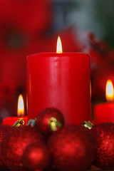 Red Christmas candles