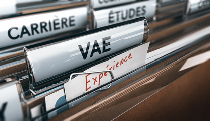 VAE, Dossier de Validation des Acquis de l'Expérience - obrazy, fototapety, plakaty