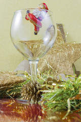 Papá Noel en la mesa de navidad