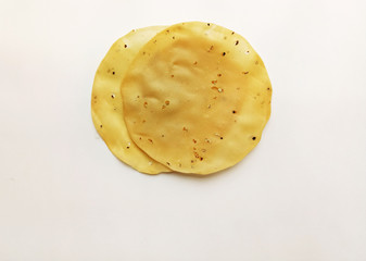 Indian Food item Papadum