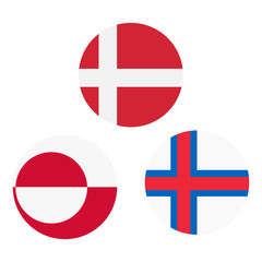 Obraz premium Greenland, Faroe Island and Denmark