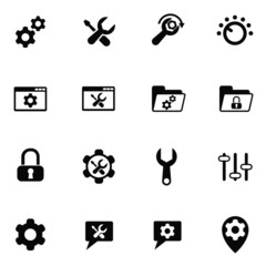 Obraz premium settings icon set