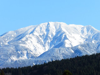 白山　山頂　晩秋　県境