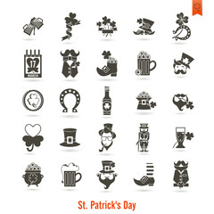 Saint Patricks Day Isolated Icon Set