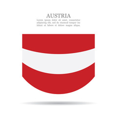 Austria national flag vector icon