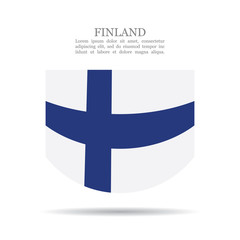 Obraz premium Finland national flag vector icon