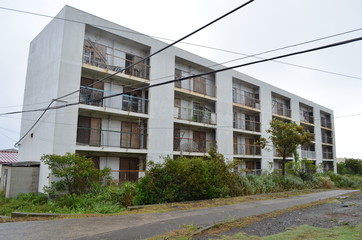 長崎県長崎市 池島  炭鉱 アパート 廃墟 Nagasaki city Ikeshima Coalmine apartment ruins