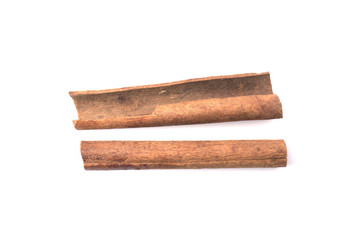 Cinnamon sticks isolated on white background