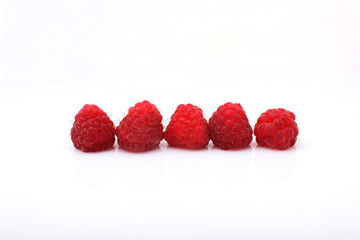 raspberry on a white background