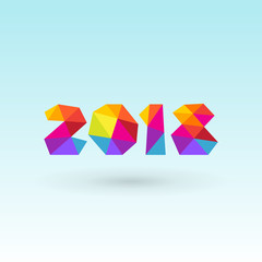 Fototapeta na wymiar Happy new year 2018 greeting card design
