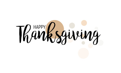 Flat design style Happy Thanksgiving Day logotype, badge and icon. Happy Thanksgiving Day logo template. Thanksgiving Day card template. Happy Thanksgiving banner, flyer