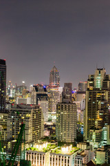 Fototapeta na wymiar 夜景・美しい夜・バンコク・タイ・都心部