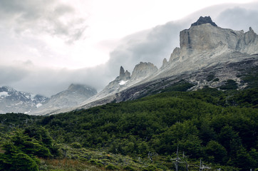 Los Cuernos in Torres del Paine national park in Chile