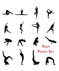 yoga icons set