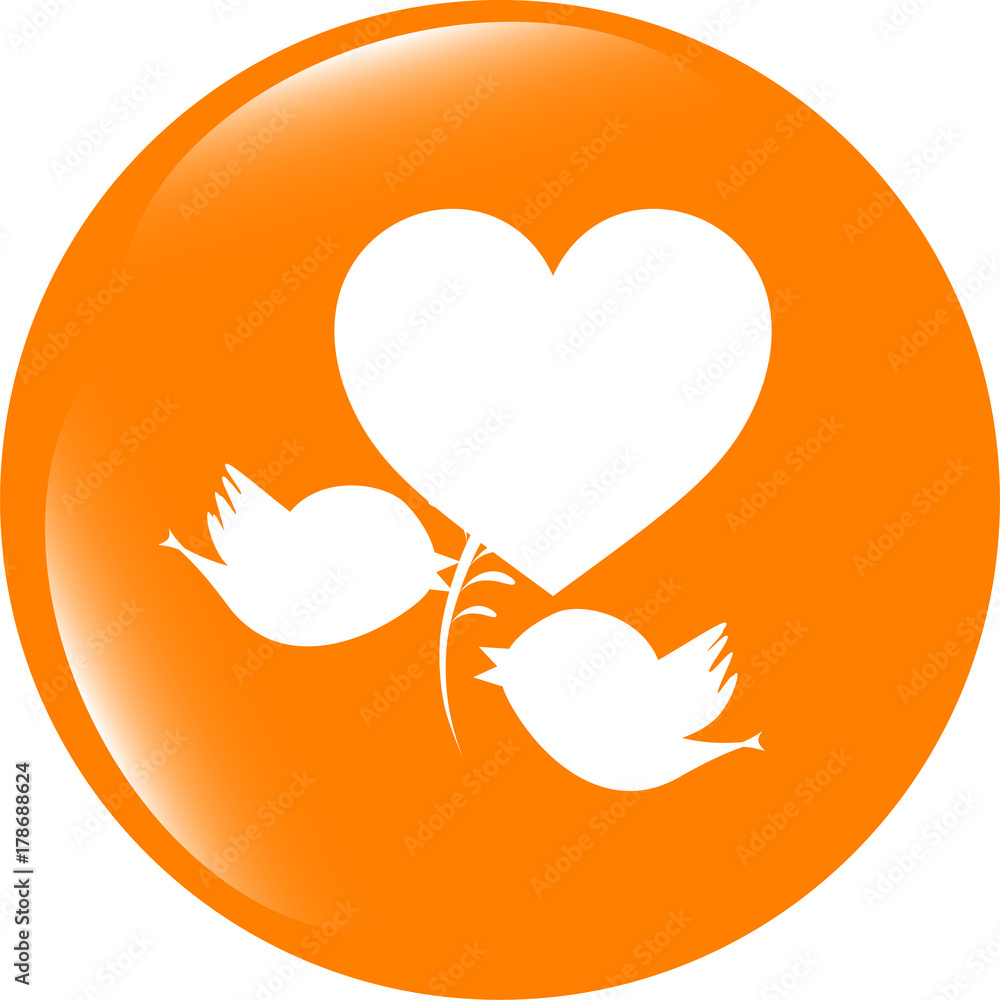 Poster bird family web icons, web app button