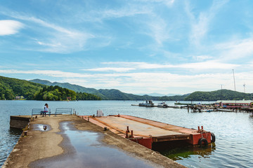 Fototapeta na wymiar 野尻湖の風景