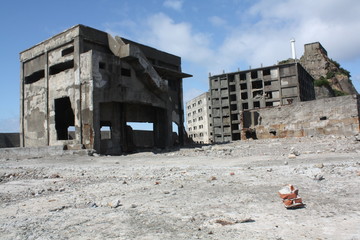 長崎県長崎市 軍艦島 端島 世界遺産 廃墟　Nagasaki city Hashima Island Gunkanjima...