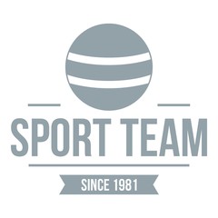 Cricket ball logo, simple gray style