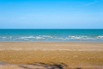 sea sand and blue sky background