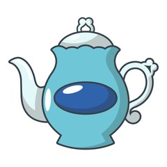 Full kettle icon, cartoon style