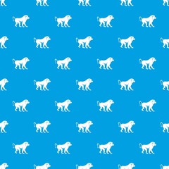 Fototapeta premium Japanese macaque pattern seamless blue