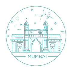 gate way of India Mumbai Illustration